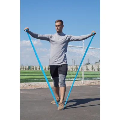 Стрічка-еспандер для фітнесу та реабілітації PowerPlay 4112 0.4мм MediBand Light Синя (6.8 кг) - 6 - Robinzon.ua