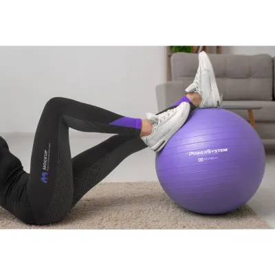 М'яч для фітнесу (фітбол) Power System PS-4011 &Oslash;55 cm PRO Gymball Purple - 4 - Robinzon.ua