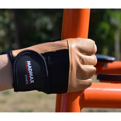 Рукавички для фітнесу та важкої атлетики MadMax MFG-444 Fitness Brown S - 6 - Robinzon.ua