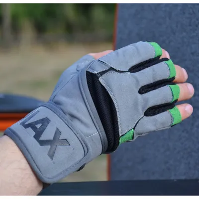 Перчатки для фитнеса и тяжелой атлетики MadMax MFG-860 Wild Grey/Green M - 2 - Robinzon.ua