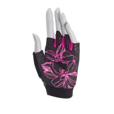 Перчатки для фитнеса и тяжелой атлетики MadMax MFG-770 Flower Power Gloves Black/Pink XS - 2 - Robinzon.ua