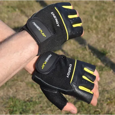 Перчатки для фитнеса PowerPlay 9058 Energy черно-желтые M - 5 - Robinzon.ua