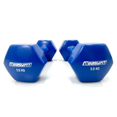 Гантель для фитнеса 5.0 кг EasyFit с виниловым покрытием синяя - 1 Гантель для фитнеса 5.0 кг EasyFit с виниловым покрытием синяя - 1 - Robinzon.ua