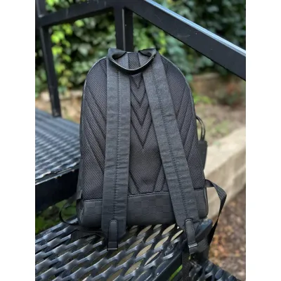 Мужской рюкзак луи витон Louis Vuitton кожаный повседневный черный в шахматку - 2 - Robinzon.ua