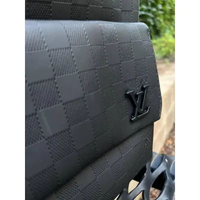 Мужской рюкзак луи витон Louis Vuitton кожаный повседневный черный в шахматку - 4 - Robinzon.ua