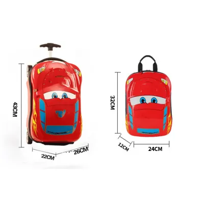 Чемодан на колесах и рюкзак Молния МакКвин с м/ф Cars RESTEQ. Детская сумка Cars. Детский чемодан дорожный на - 5 - Robinzon.ua