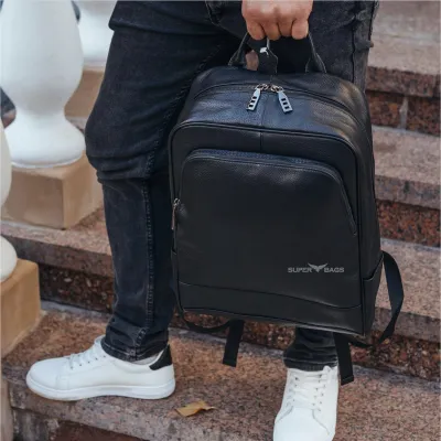 Рюкзак чоловічий шкіряний. Чорний рюкзак з натуральної шкіри Tiding Bag B2-7371Aчорний - 3 Рюкзак чоловічий шкіряний. Чорний рюкзак з натуральної шкіри Tiding Bag B2-7371Aчорний - 3 - Robinzon.ua