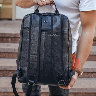 Рюкзак чоловічий шкіряний. Чорний рюкзак з натуральної шкіри Tiding Bag B2-7371Aчорний - 4 Рюкзак чоловічий шкіряний. Чорний рюкзак з натуральної шкіри Tiding Bag B2-7371Aчорний - 4 - Robinzon.ua