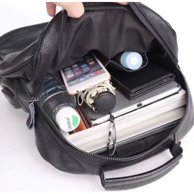 Міський рюкзак шкіряний Tiding Bag B2-03555A чорний - 3 - Robinzon.ua