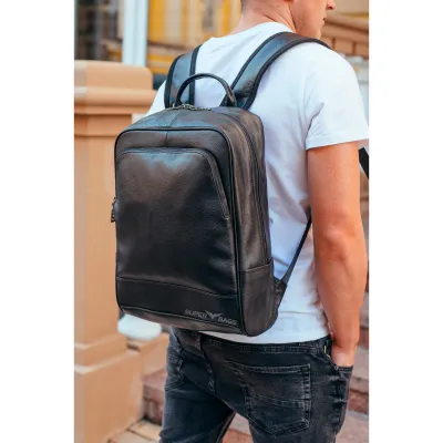 Шкіряний рюкзак для ноутбука та подорожей Tiding Bag 72-8731 чорний - 3 Шкіряний рюкзак для ноутбука та подорожей Tiding Bag 72-8731 чорний - 3 - Robinzon.ua
