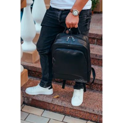 Шкіряний рюкзак для ноутбука та подорожей Tiding Bag 72-8731 чорний - 4 Шкіряний рюкзак для ноутбука та подорожей Tiding Bag 72-8731 чорний - 4 - Robinzon.ua