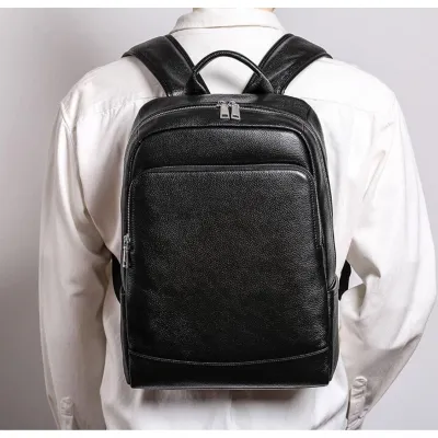 Рюкзак мужской. Черный рюкзак из натуральной кожи A2-27023 черный - 2 - Robinzon.ua