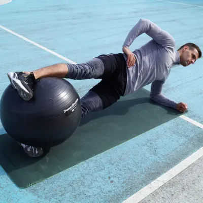 Мяч для фитнеса (фитбол) Power System PS-4012 &Oslash;65 cm PRO Gymball Black - 1 - Robinzon.ua