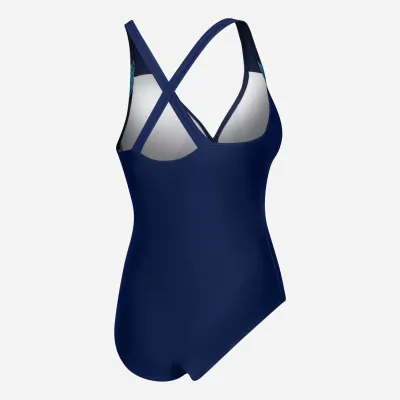 Купальник злитий жіночий Aqua Speed 351-04 42 (XL) Темно-синій (5908217655448) - 2 - Robinzon.ua