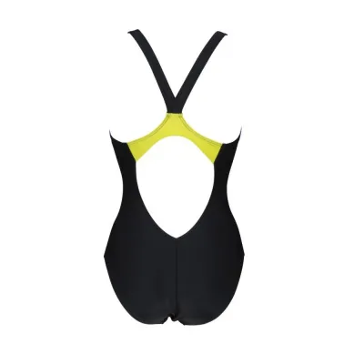 Купальник закритий для жінок Arena THREEFOLD V BACK ONE PIECE R чорний, жовтий, блакитний Жін 36 006483-780 36 - 1 - Robinzon.ua