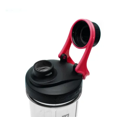 Шейкер спортивний з контейнером Casno 600 мл KXN-1199 з вінчиком Сірий/Червоний - 2 - Robinzon.ua