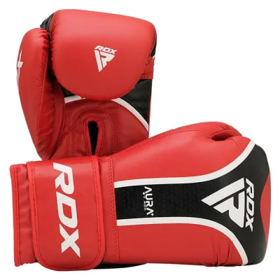 Боксерские перчатки RDX AURA PLUS T-17 Red/Black 16 унций (капа в комплекте) - 1 - Robinzon.ua