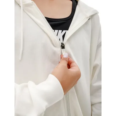 Жіноча Толстовка Nike W NSW JRSY OS FZ HOODIE Бежевий  L (7dDM6415-133 L) - 3 - Robinzon.ua