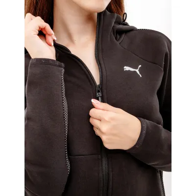 Жіноча Кофта Puma EVOSTRIPE Full-Zip Hoodie Чорний  XS (7d67607301 XS) - 2 - Robinzon.ua
