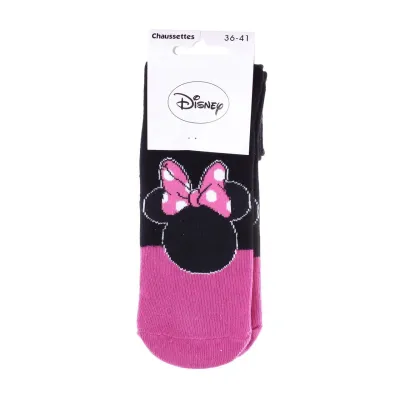 Шкарпетки Disney Minnie Contour Head  Bow 1-pack 36-41 black/pink 13893120-8 - 1 - Robinzon.ua