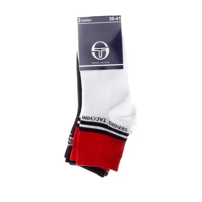 Шкарпетки Sergio Tacchini 3-pack 36-41 white/red/black 13898215-2 - 1 - Robinzon.ua