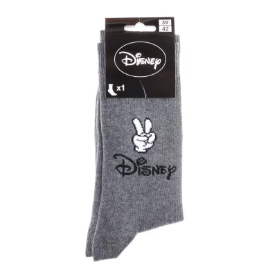 Носки Disney Mickey Logo Disney And Main Mickey 1-pack 39-42 light gray 93154962-1 - 1 - Robinzon.ua