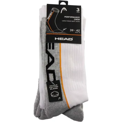 Шкарпетки Head Performance Crew 3-pack 35-38 white/gray 781011001-062 - 2 Шкарпетки Head Performance Crew 3-pack 35-38 white/gray 781011001-062 - 2 - Robinzon.ua