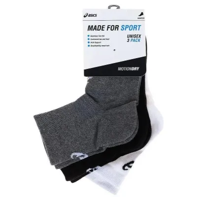 Шкарпетки Asics Quarter Sock 3-pack 43-46 white/gray/black 155205-0701 - 3 - Robinzon.ua