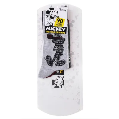 Шкарпетки Disney Mickey Writing In Mickey / Mickey All Over / Head Mickey 1 928 3-pack 39-42 gray-black 93154162-1 - 2 - Robinzon.ua
