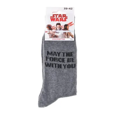 Шкарпетки Star Wars May The Force Be With You 1-pack 39-42 light gray 93154262-3 - 1 Шкарпетки Star Wars May The Force Be With You 1-pack 39-42 light gray 93154262-3 - 1 - Robinzon.ua
