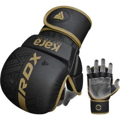 Рукавиці для ММА RDX F6 KARA Matte Golden Plus L/XL (капа у комплекті) - 2 Рукавиці для ММА RDX F6 KARA Matte Golden Plus L/XL (капа у комплекті) - 2 - Robinzon.ua