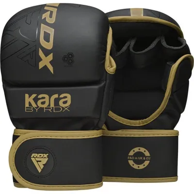 Рукавиці для ММА RDX F6 KARA Matte Golden Plus S/M (капа у комплекті) - 1 Рукавиці для ММА RDX F6 KARA Matte Golden Plus S/M (капа у комплекті) - 1 - Robinzon.ua