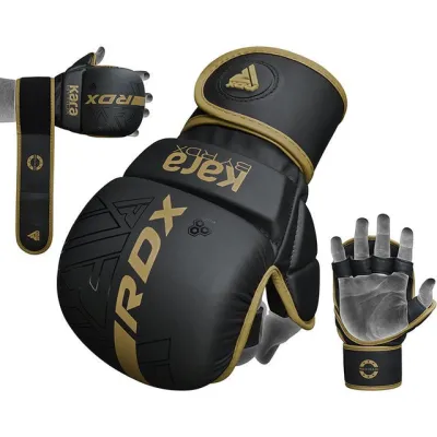 Рукавиці для ММА RDX F6 KARA Matte Golden Plus S/M (капа у комплекті) - 4 Рукавиці для ММА RDX F6 KARA Matte Golden Plus S/M (капа у комплекті) - 4 - Robinzon.ua