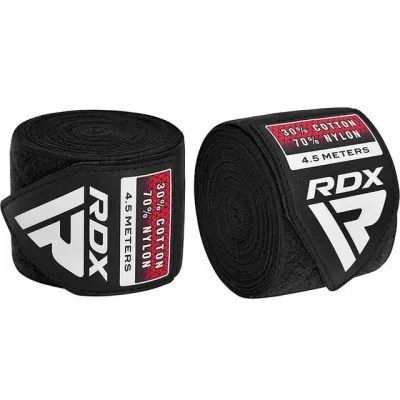Бинти для боксу RDX WX Professional Boxing Hand Wraps Black (4.5м.) - 3 Бинти для боксу RDX WX Professional Boxing Hand Wraps Black (4.5м.) - 3 - Robinzon.ua