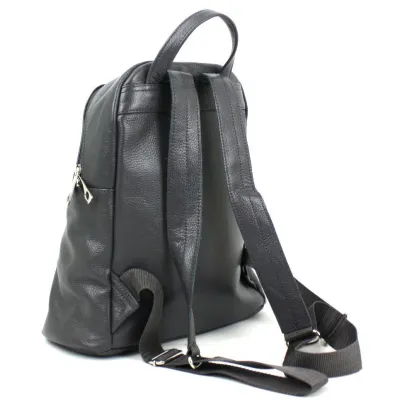 Женский кожаный рюкзак Borsacomoda 14 л темно-серый 841.021 - 5 - Robinzon.ua