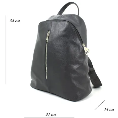 Женский кожаный рюкзак Borsacomoda 14 л темно-серый 841.021 - 6 - Robinzon.ua