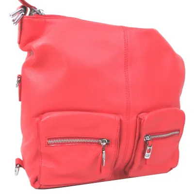 Женская кожаная сумка  Giorgio Ferretti коралловая - 2 - Robinzon.ua