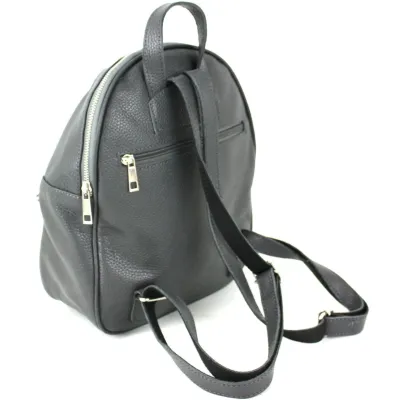Шкіряний жіночий рюкзак Borsacomoda сірий 9 л - 2 - Robinzon.ua