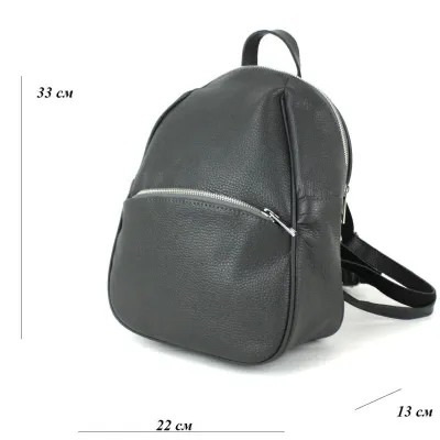 Шкіряний жіночий рюкзак Borsacomoda сірий 9 л - 6 - Robinzon.ua