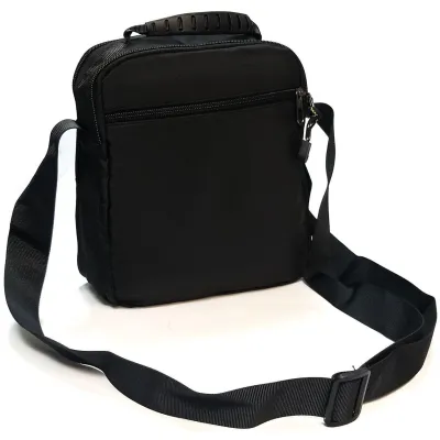 Чоловіча сумка на плече Lanpad чорна - 1 - Robinzon.ua