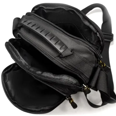 Чоловіча сумка наплічна Lanpad чорна - 4 - Robinzon.ua