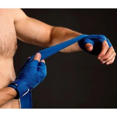 Бинти для боксу PowerPlay 3047 Сині Lycra (спандекс) (3м) - 5 - Robinzon.ua