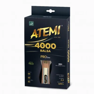 Ракетка для настольного тенниса ATEMI 4000 анатомическая Balsa ECO-Line (4740152100581) - 1 - Robinzon.ua