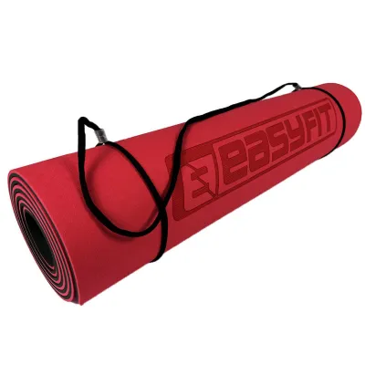 Килимок для йоги та фітнесу EasyFit TPE+TC 6мм двошаровий червоний-чорний - 2 Килимок для йоги та фітнесу EasyFit TPE+TC 6мм двошаровий червоний-чорний - 2 - Robinzon.ua