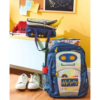 Легкий школьный рюкзак с роботом Topmove 16L синий - 3 - Robinzon.ua