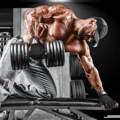 Перчатки для фитнеса RDX W3 BLACK WITH EVA PADDING-M - 6 - Robinzon.ua