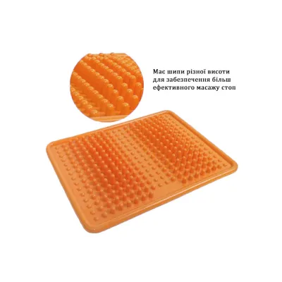 Ортопедический массажный коврик для стоп EasyFit Acupoint с шипами оранжевый - 3 - Robinzon.ua