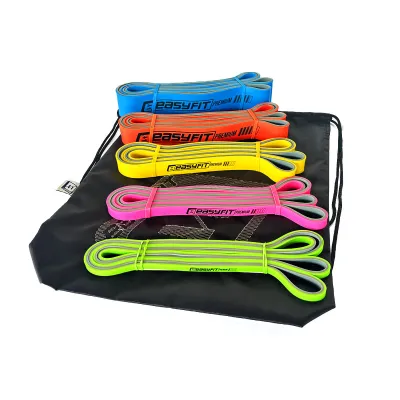 Набір двошарових резинок для підтягування EasyFit Premium 2-63 кг (5 шт) - 2 Набір двошарових резинок для підтягування EasyFit Premium 2-63 кг (5 шт) - 2 - Robinzon.ua