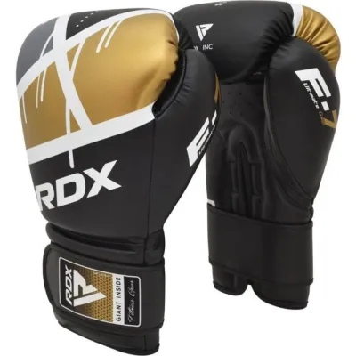 Боксерские перчатки RDX F7 Ego Black Golden 16 унций (капа в комплекте) - 1 - Robinzon.ua