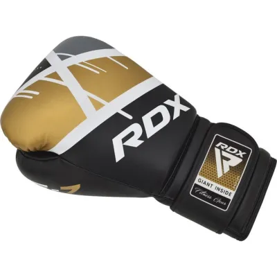 Боксерские перчатки RDX F7 Ego Black Golden 16 унций (капа в комплекте) - 4 - Robinzon.ua